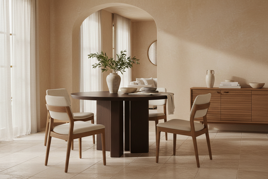 Mesa Comedor Hirzel en madera dm marrón marrón – Estilo Contemporáneo