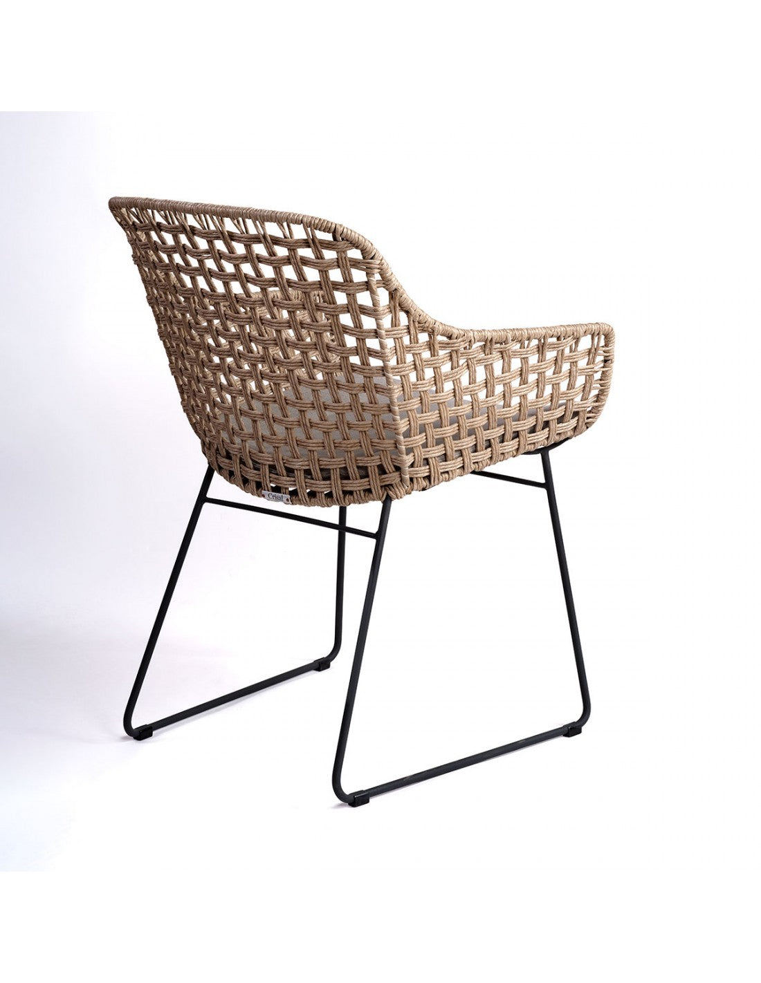 Sillón de comedor ratán sintético, pata metal...