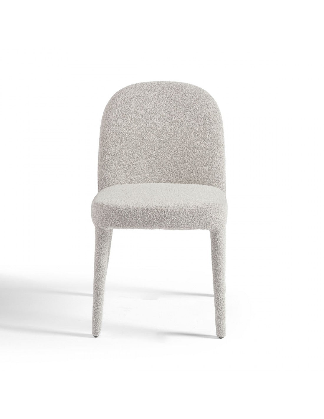 Silla tapizada bouclé grisáceo