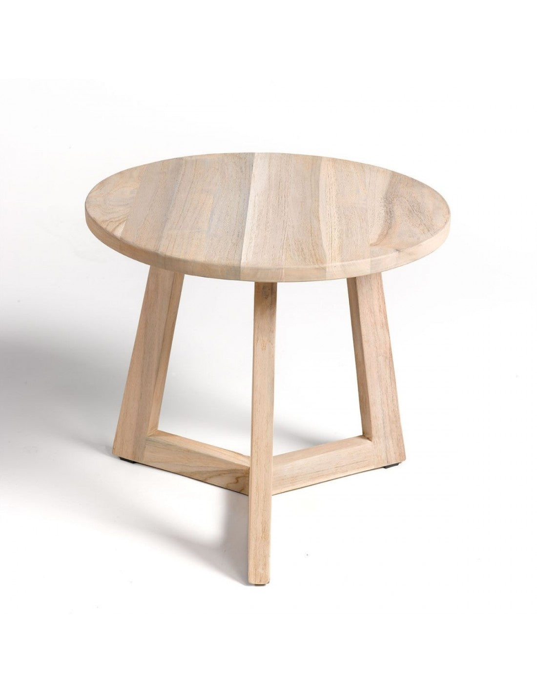 Stone colored teak side table