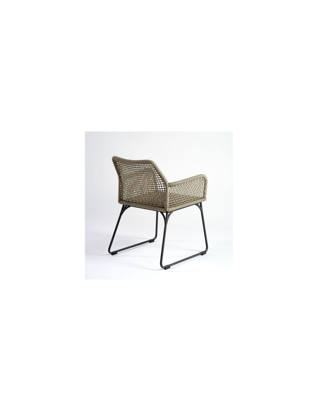 Silla para exterior de cuerda y metal color...