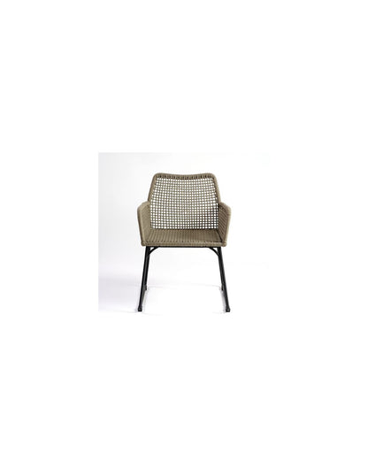 Silla para exterior de cuerda y metal color...
