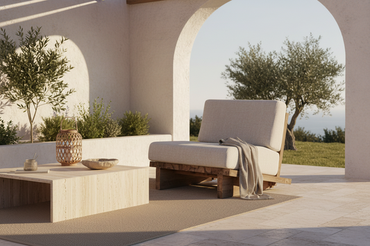 Sillón Pure en madera de teka reciclada marrón – Estilo colonial