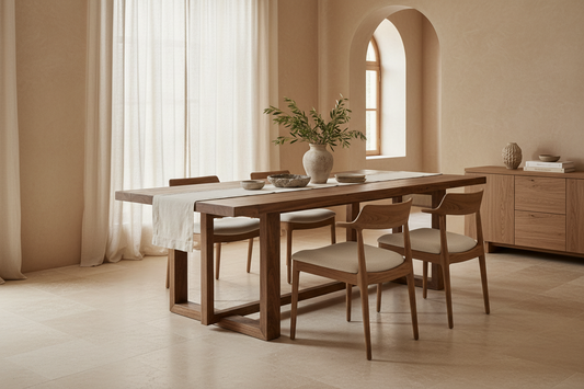 Table Norvik in Elm Wood Natural – Contemporary Style