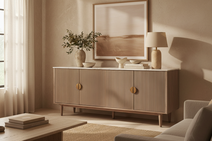Aparador Zerf en madera de mango marrón – Estilo Contemporáneo