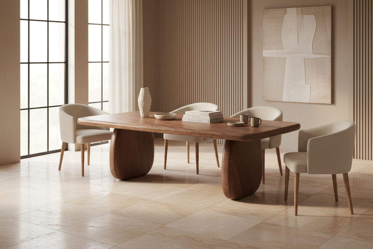 Mesa Comedor en madera de acacia marrón