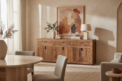 Aparador Selby en madera recuperada marrón – Estilo rústico