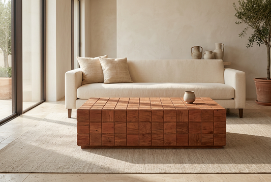 Table in Travertine Terracotta