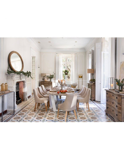 Oakwood and Linen Chair