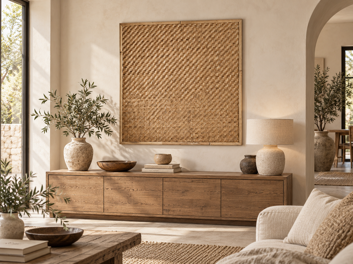 Wall Panel Blaj in Natural Fiber Natural – Boho Style