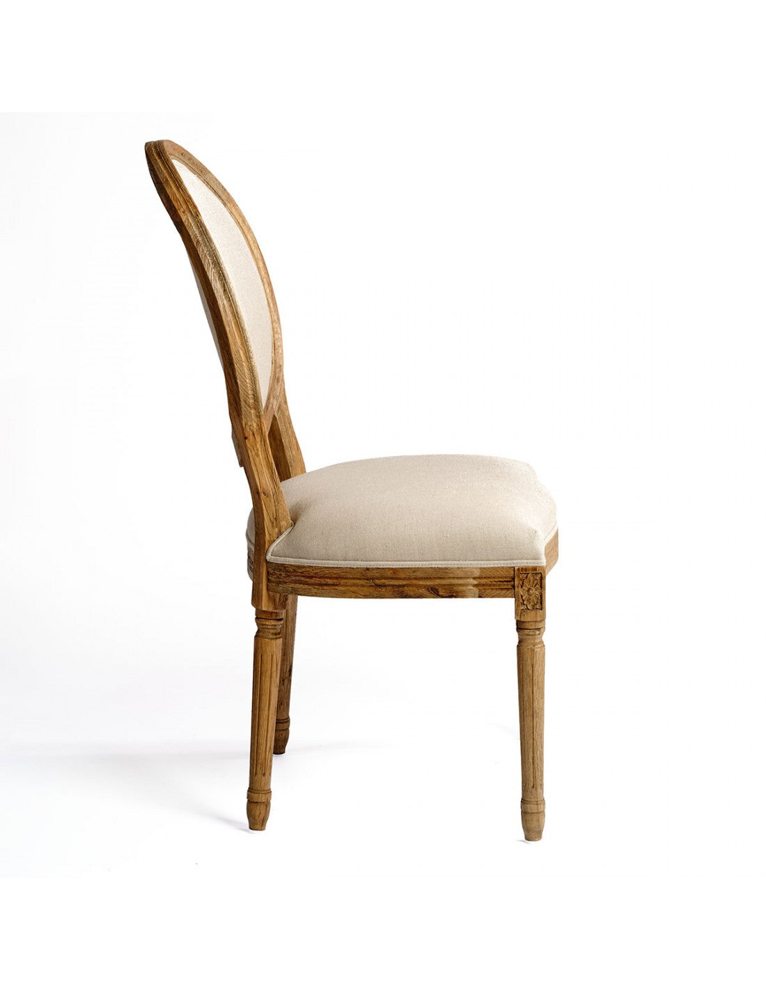 Silla roble natural y lino