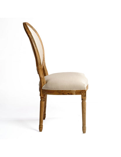 Silla roble natural y lino