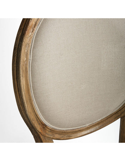Silla roble natural y lino