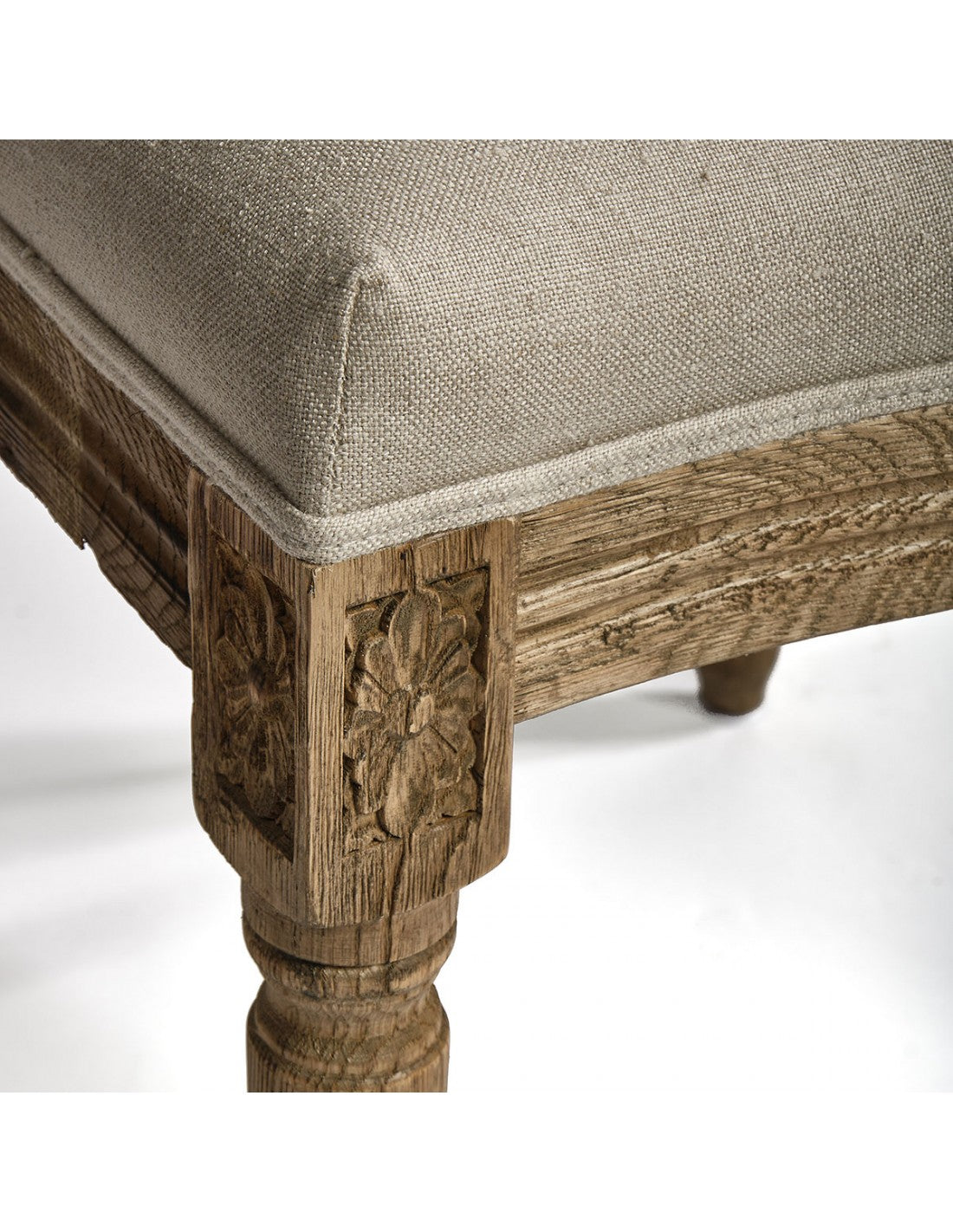 Silla roble natural y lino