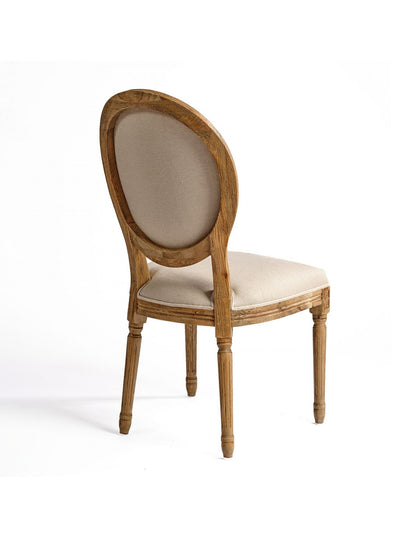 Silla roble natural y lino