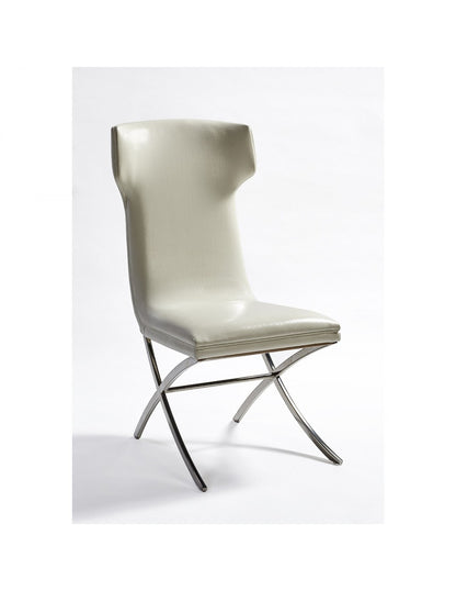 CH374 Silla de acero tapizada, (51x66x99)