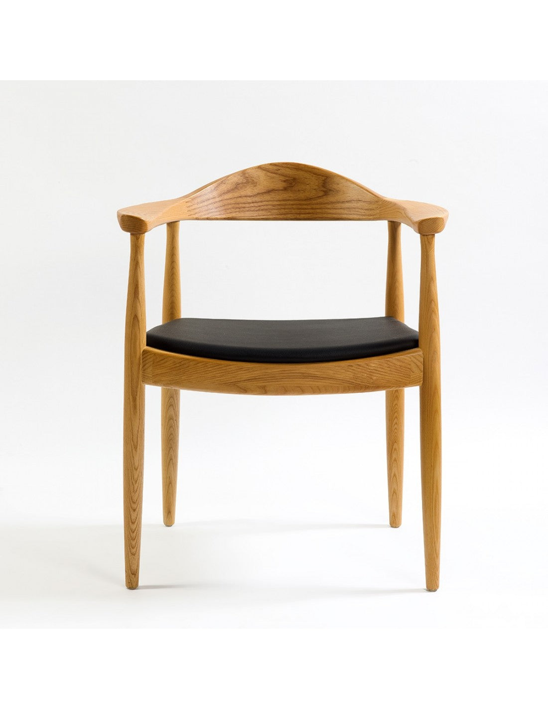 Natural Chair with Black Seat