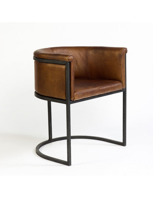 Leather and Metal Armchair