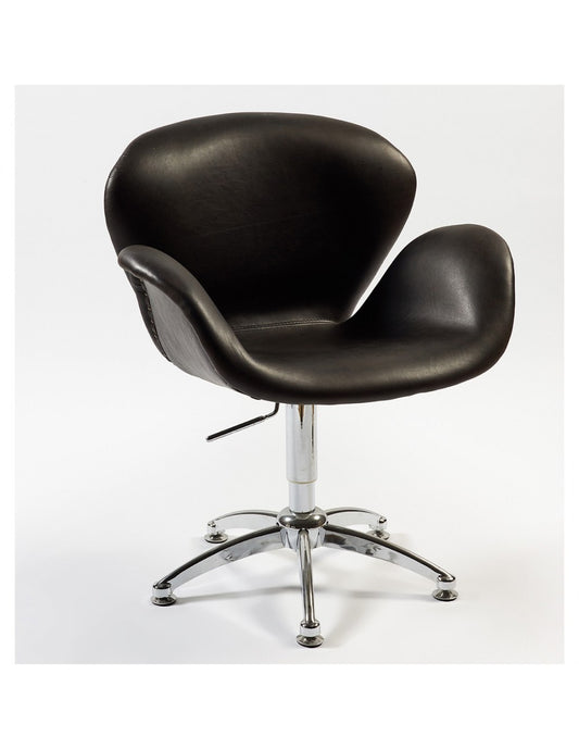 Dark Leather Swivel Chair