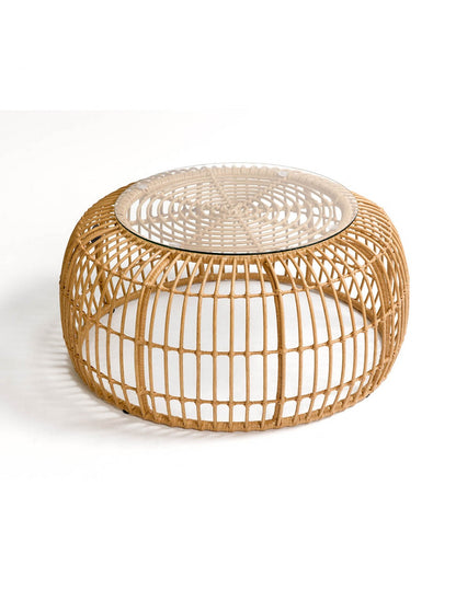 Outdoor rattan coffee table