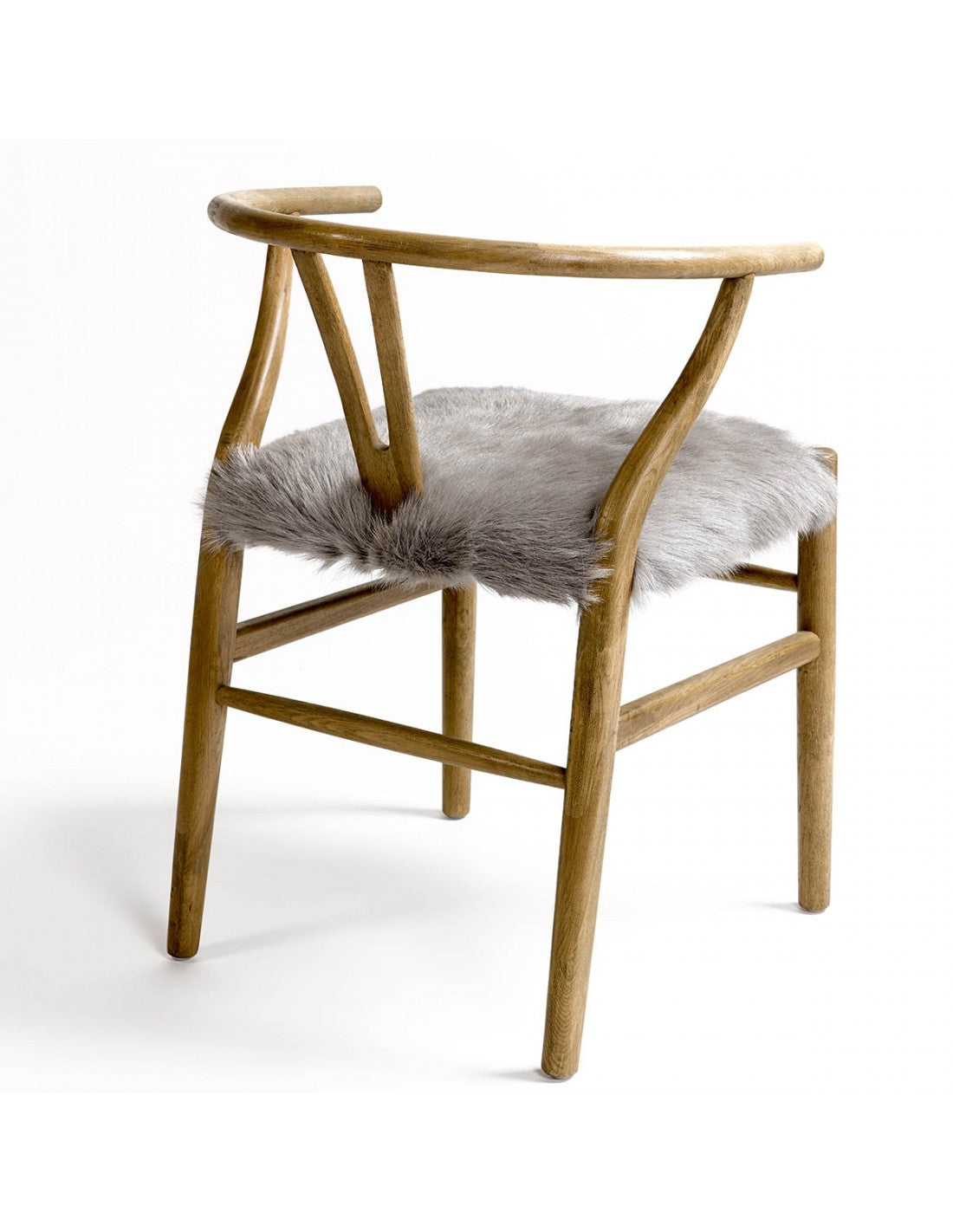 Oak chair with leather seat