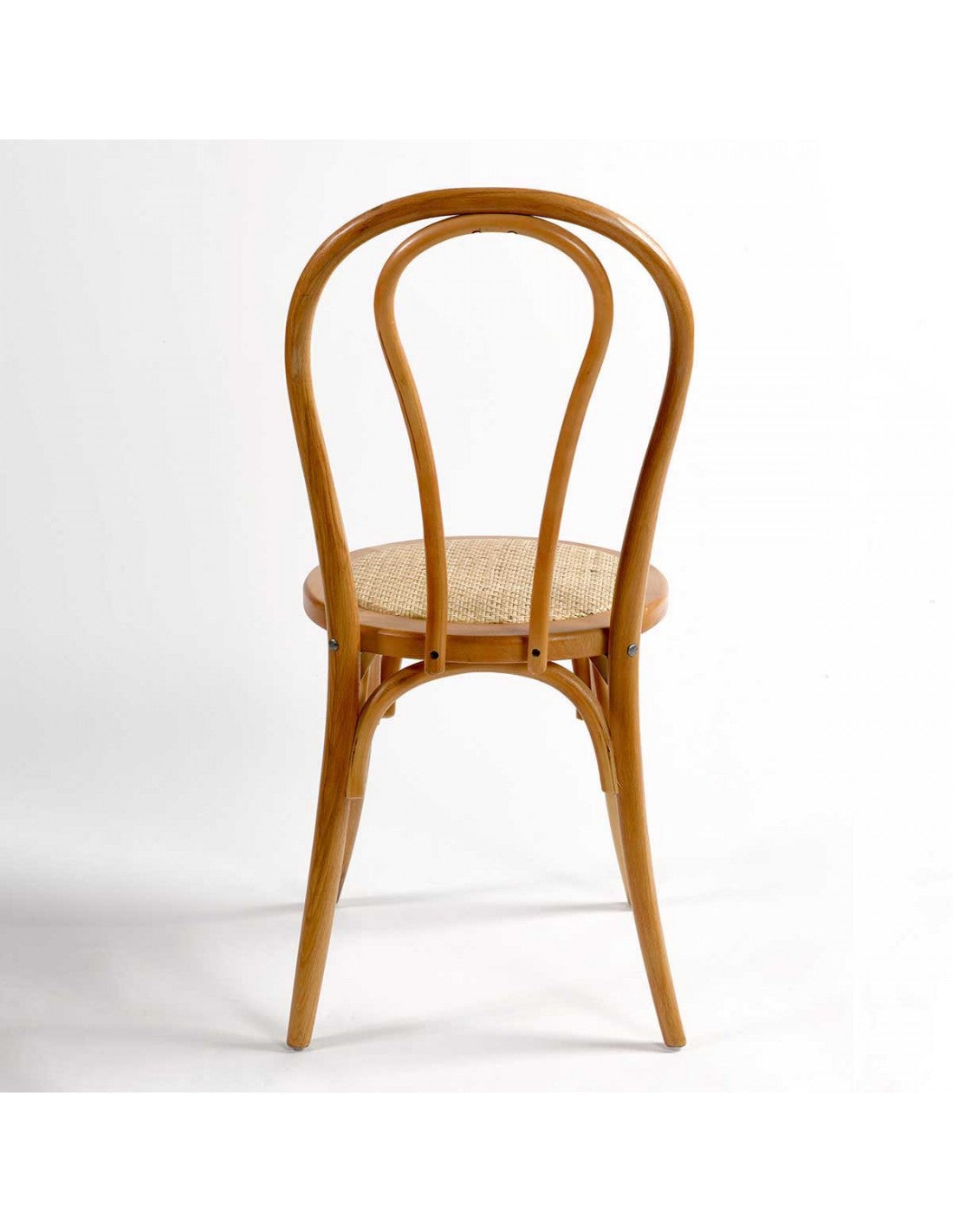 Silla de roble y ratán natural