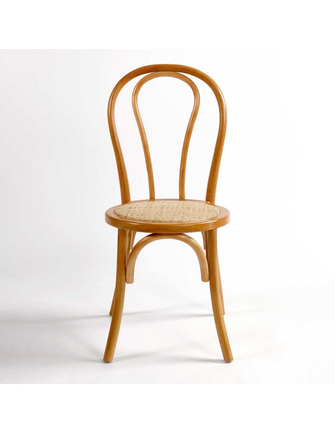 Silla de roble y ratán natural