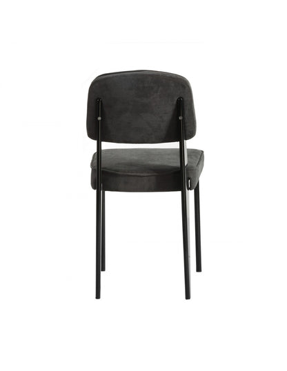 Silla gris metal negro