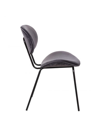 Silla tapizada gris