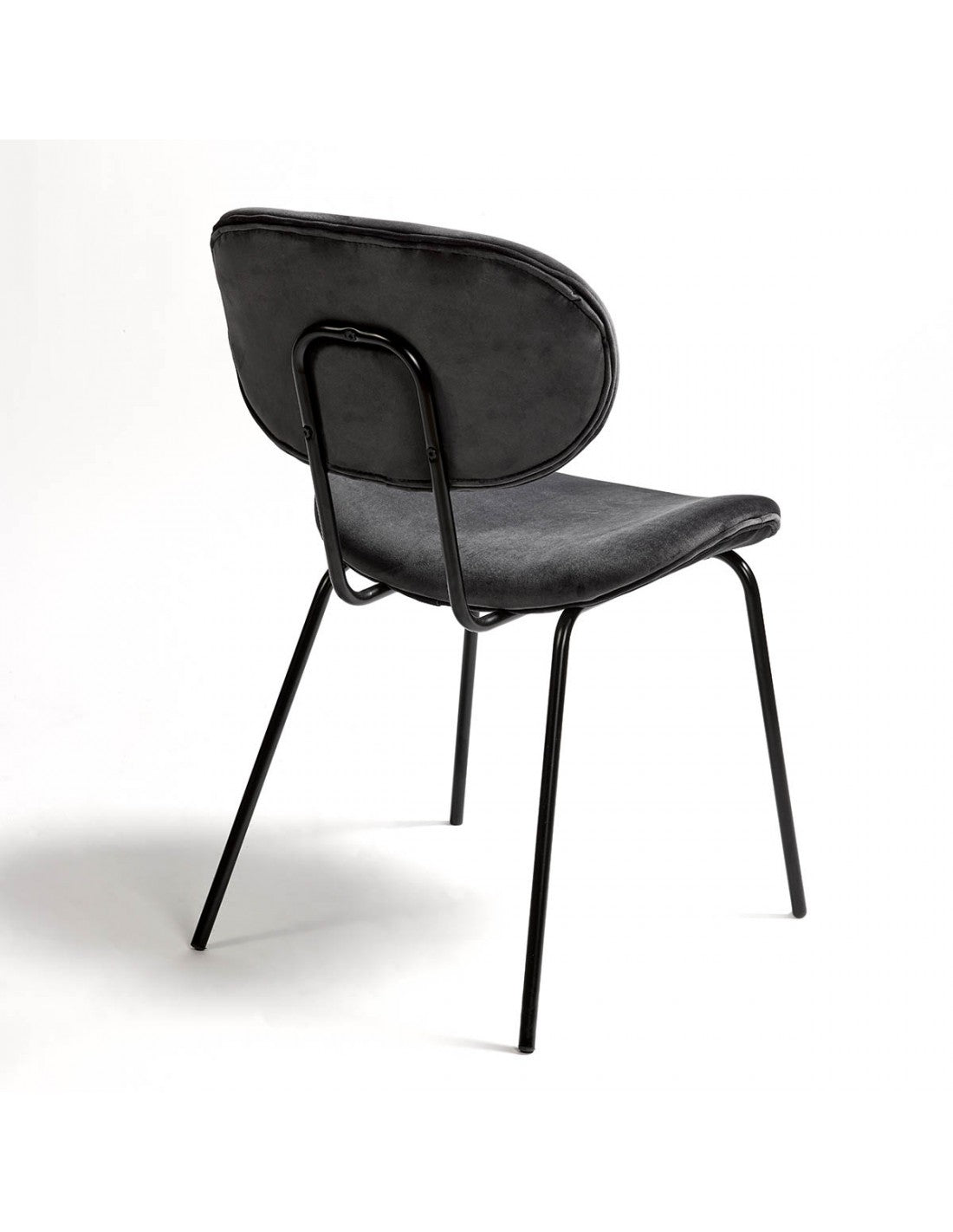 Silla tapizada gris