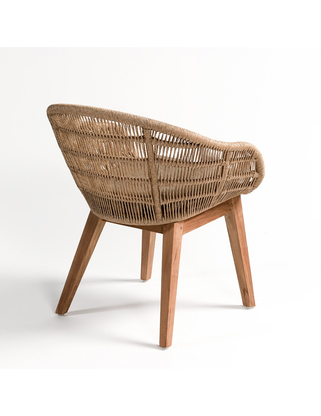 Teak and rope chair