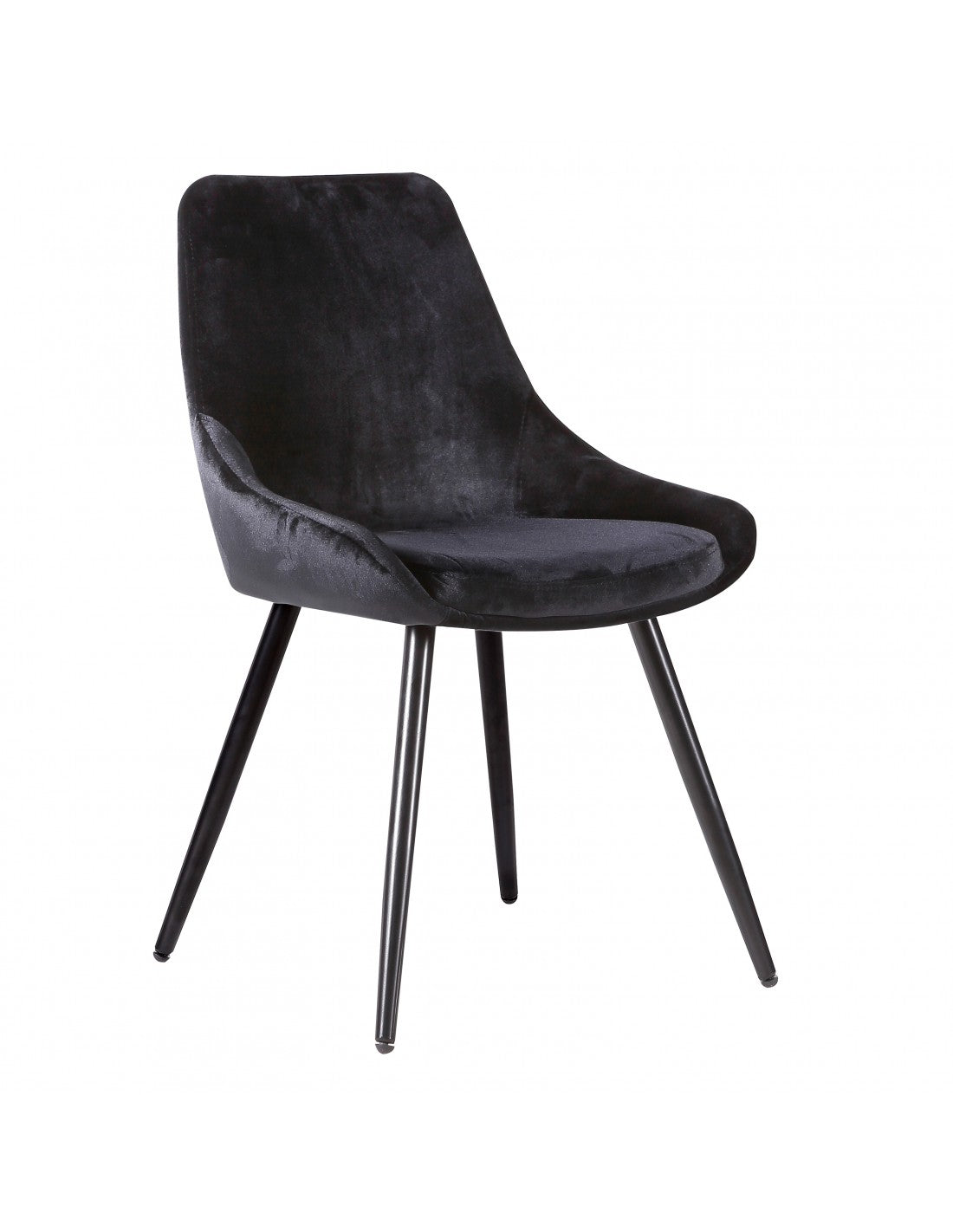 Silla terciopelo negro