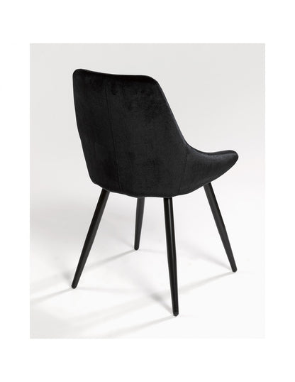 Silla terciopelo negro