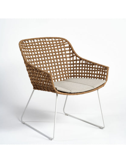 Synthetic rattan outdoor armchair...