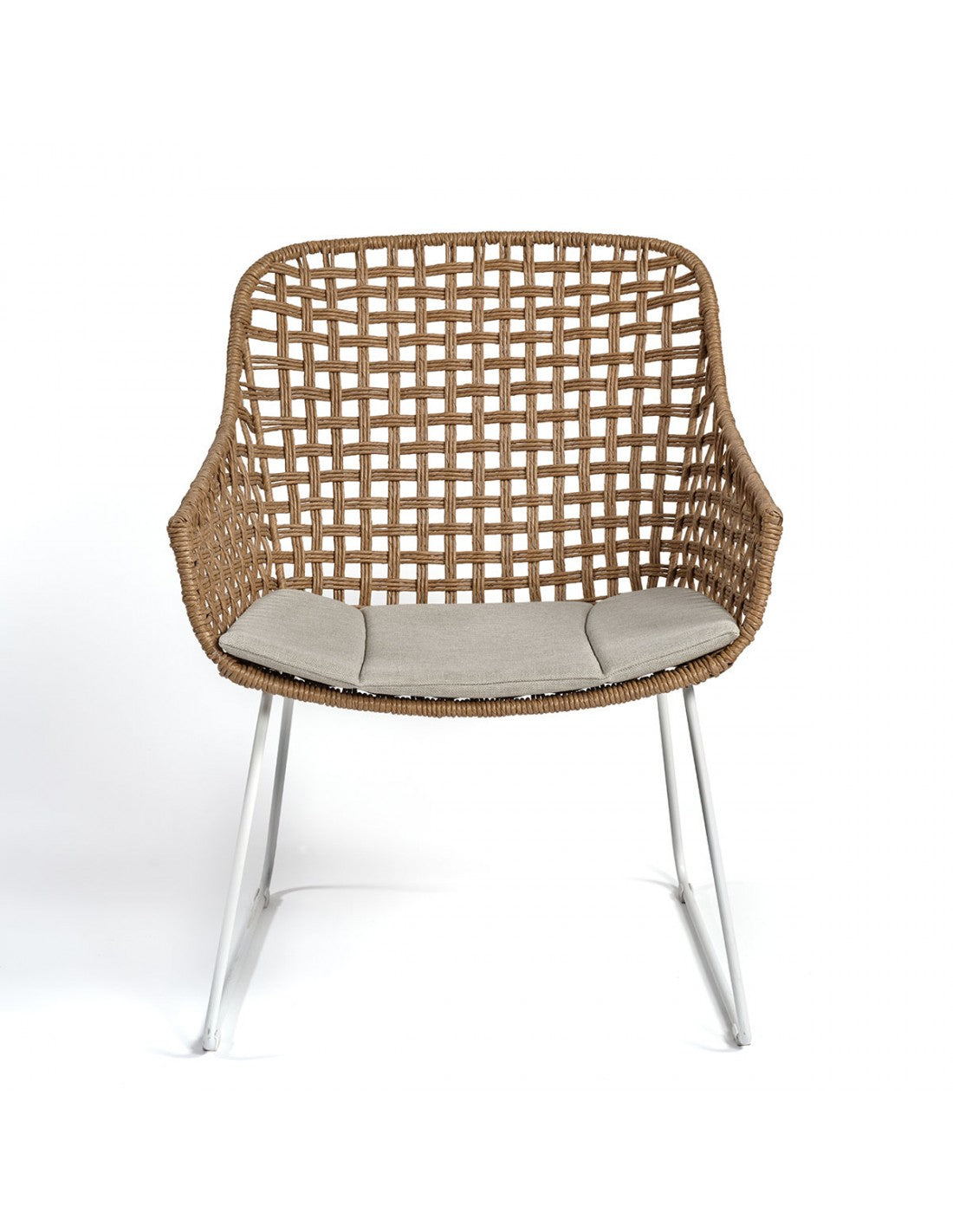 Synthetic rattan outdoor armchair...
