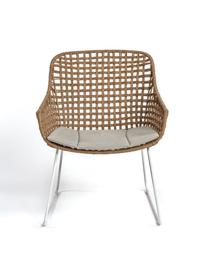 Synthetic rattan outdoor armchair...