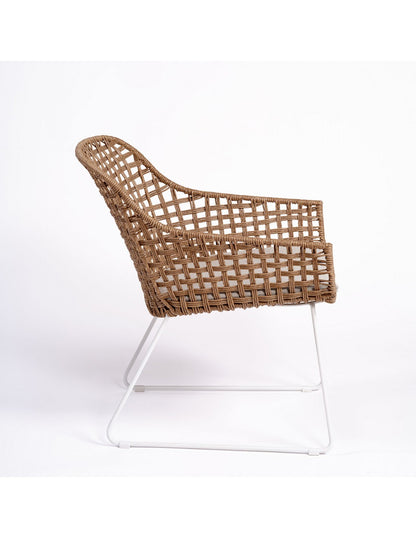 Synthetic rattan outdoor armchair...
