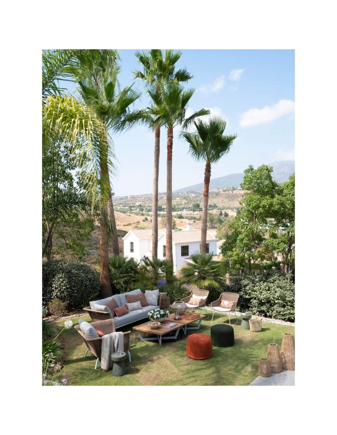 Synthetic rattan outdoor armchair...