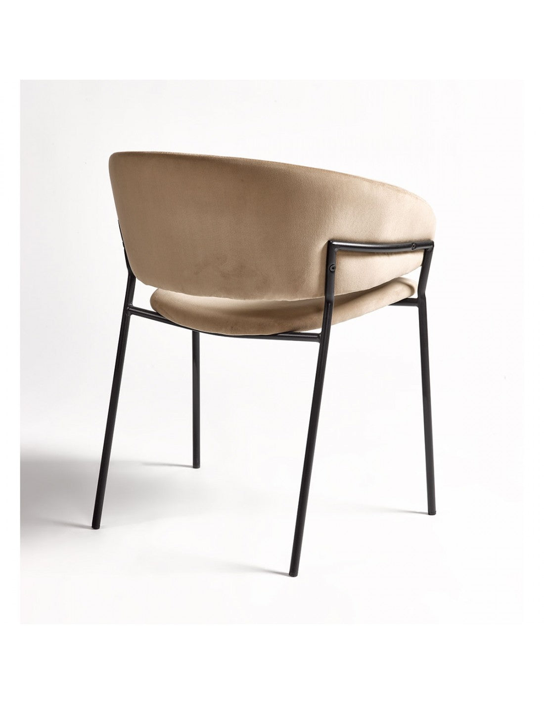 Sillón de tercipelo beige