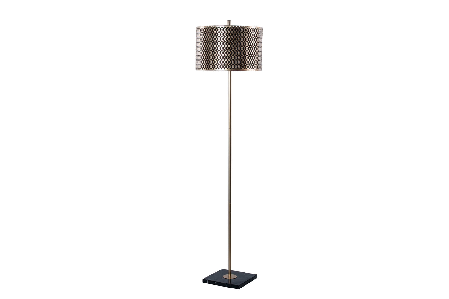 Lámpara Suelo Metal Negra-dorada 41x41x164 Cm - Lámparas de pie - Granada Maison