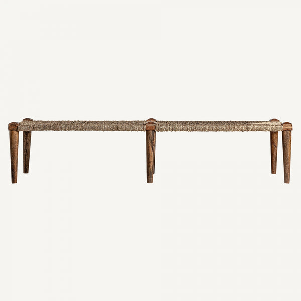 Banco Tassarolo - Étnico - Yute - 190cm x 40cm x 47cm - Bancos - Granada Maison