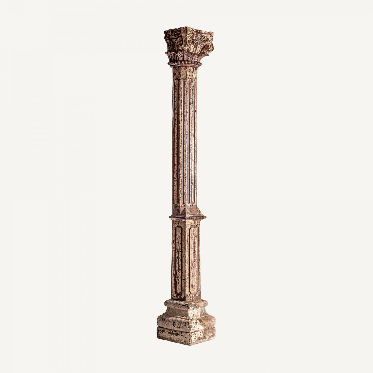 Columna Dasha - Étnico - Madera De Teka - 31cm x 31cm x 25cm - Muebles Auxiliares - Granada Maison