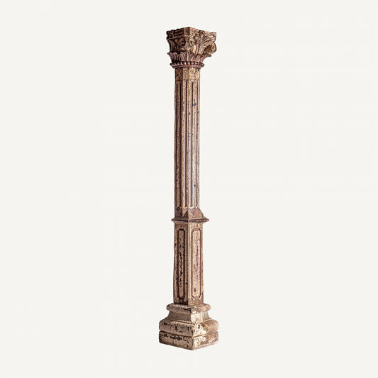 Columna Dasha - Étnico - Madera De Teka - 31cm x 31cm x 25cm - Muebles Auxiliares - Granada Maison