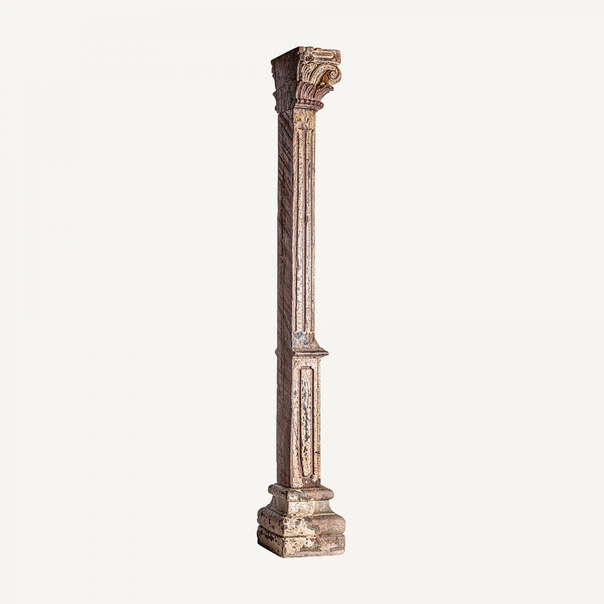 Columna Dasha - Étnico - Madera De Teka - 31cm x 31cm x 25cm - Muebles Auxiliares - Granada Maison