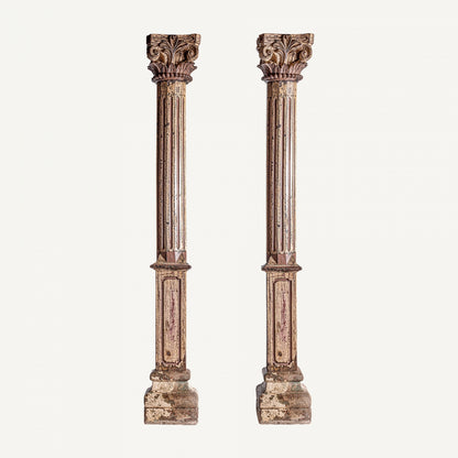 Columna Dasha - Étnico - Madera De Teka - 31cm x 31cm x 25cm - Muebles Auxiliares - Granada Maison