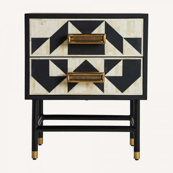 Mesita Senj - Art Deco - Hierro - 50cm x 35cm x 60cm - Mesitas - Granada Maison