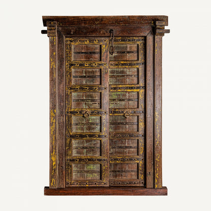 Puerta Samia - Étnico - Madera De Teka - 157cm x 36cm x 205cm - Muebles Auxiliares - Granada Maison