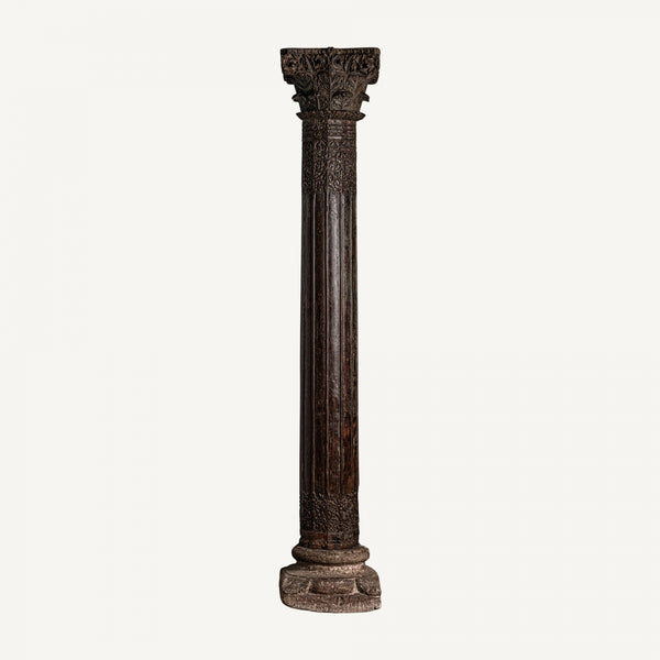 Columna Dalis - Étnico - Madera De Teka - 40cm x 40cm x 232cm - Muebles Auxiliares - Granada Maison