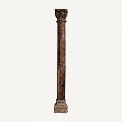 Columna Bastet - Étnico - Madera De Teka - 32cm x 30cm x 212cm - Muebles Auxiliares - Granada Maison