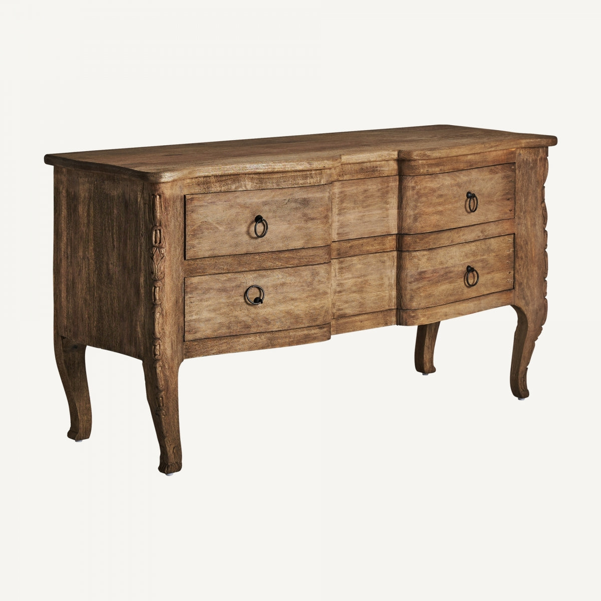 Buffet Moyaux - Colonial - Madera De Mango - 155cm x 56cm x 90cm - Cómodas - Granada Maison